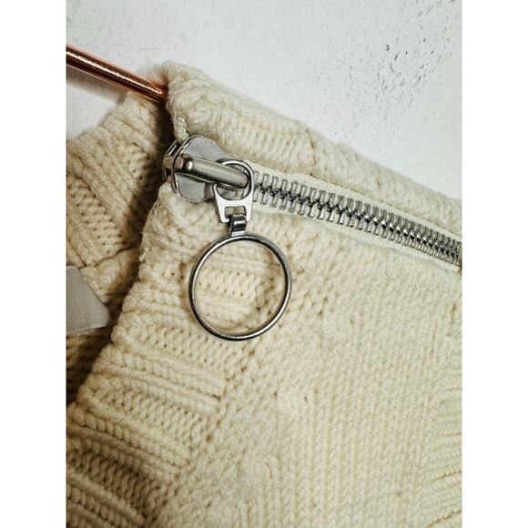 PHILOSOPHY DI LORENZO SERANFINI White Black Rhinestone Studded Wool Sweater US 6 - Picture 9 of 15